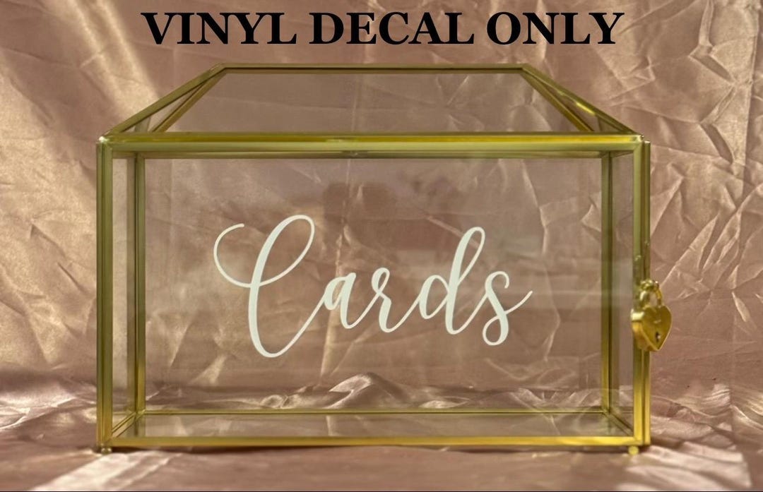 Cards Vinyl Decal: DIY Wedding Card Box Sign - Etsy