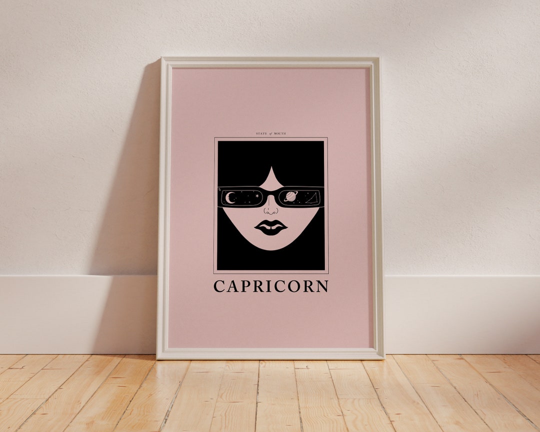Capricorn Wall Art Poster Aesthetic Art Print Zodiac Gift Etsy