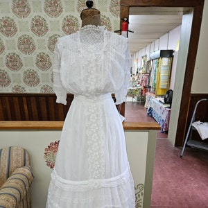 Antique White Lawn Garden Dress