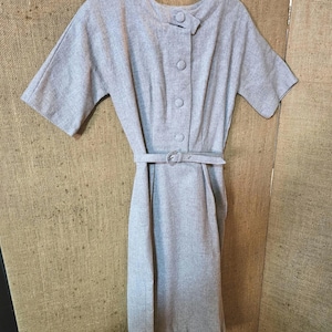 1940s Wool Shirt Waist Dress