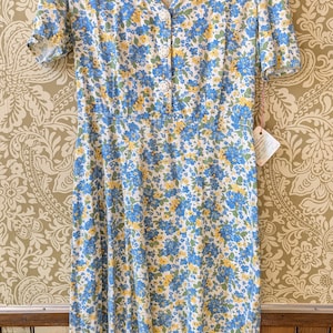 Vintage 1930&#39;s Blue+White Seedsack Dress.