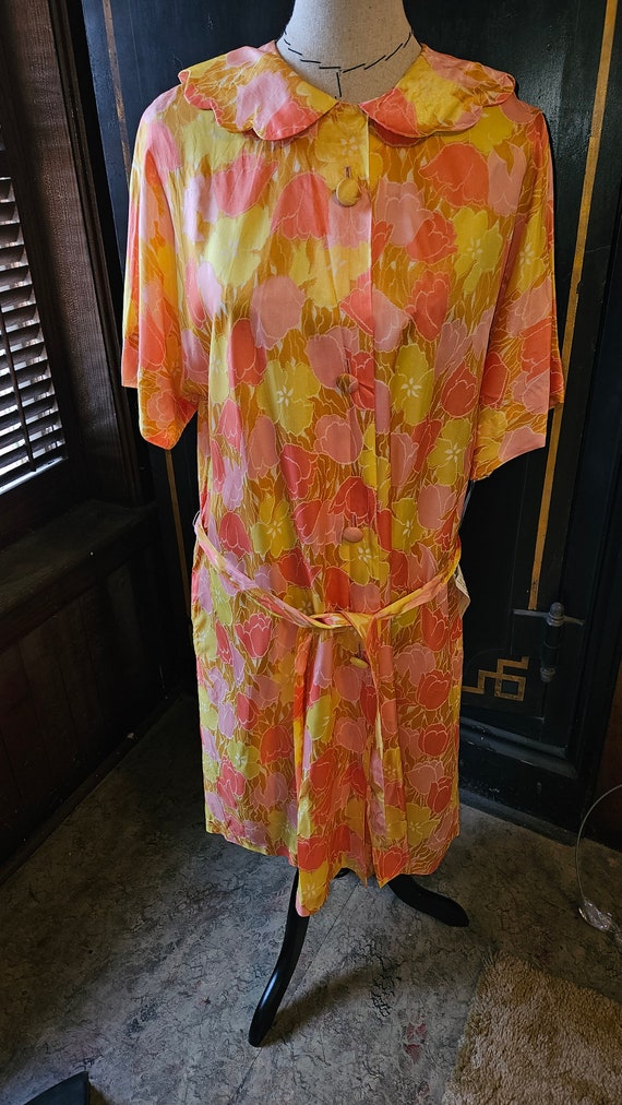 1950s "Norman" Silk Housecoat