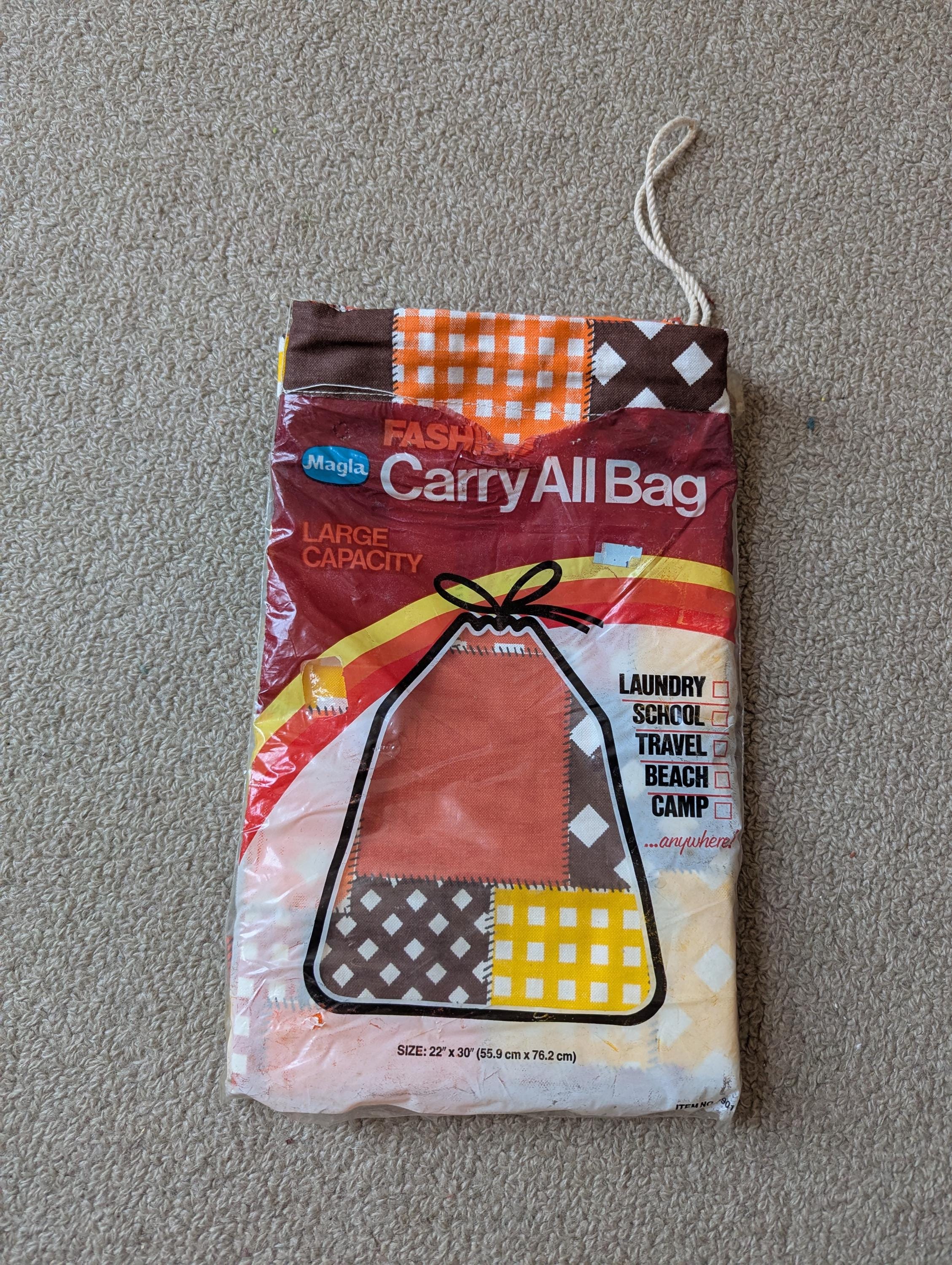 Vintage 1970's Dead Stock Carry All Bag. - Etsy