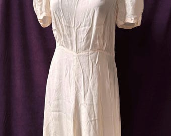 Antique 1920's Ivory Silk Gown