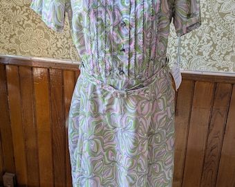 Vintage 1950's Shirt Waist Dress.