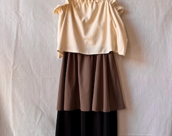 Vintage 1970s 3 Tier Dress