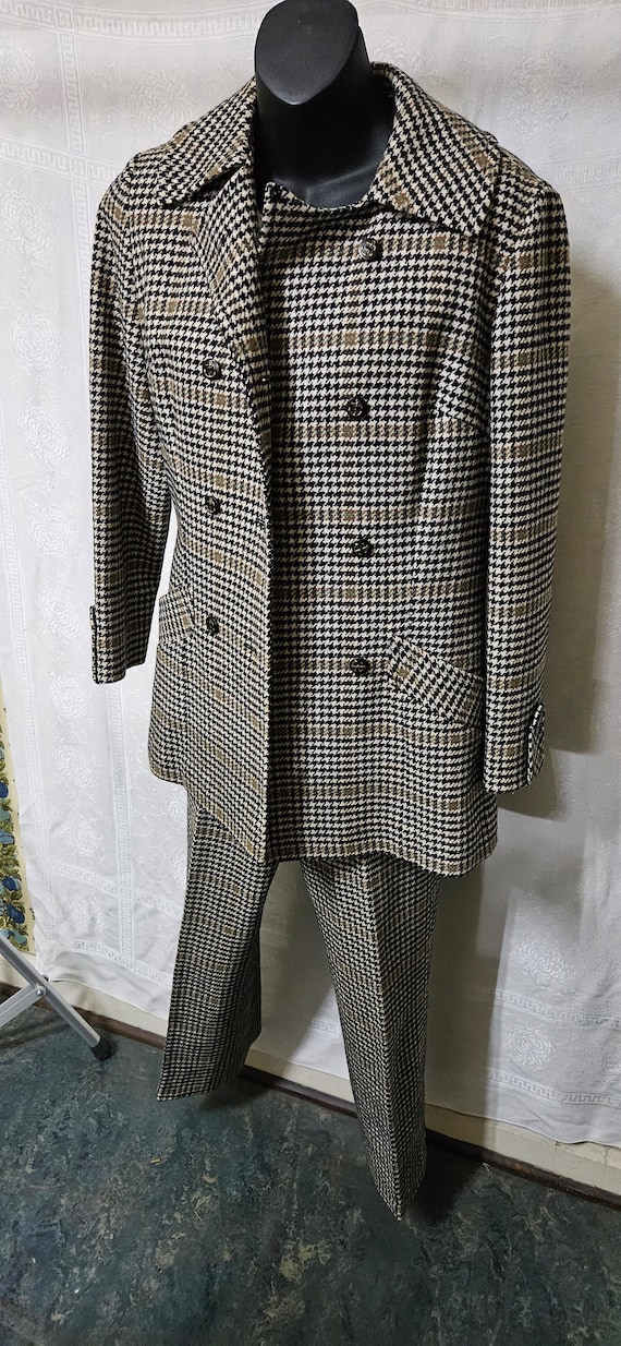 1970's Pendleton Herringbone Pant Suit 100% Virgin