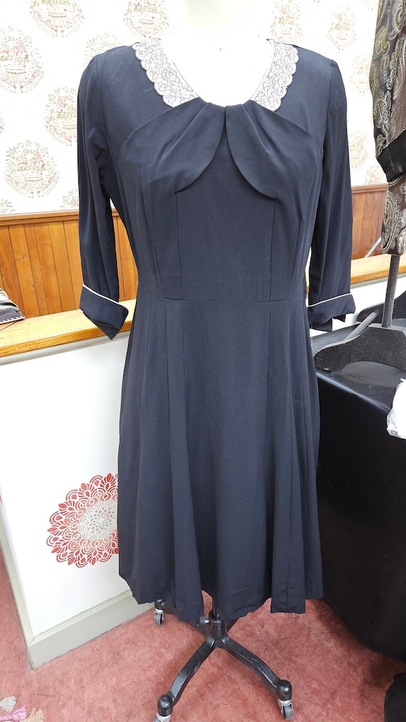 1940's Black Cocktail Dress