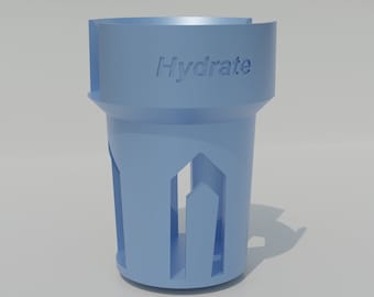 Adaptador ancho para portavasos de coche Hydrated STL - Archivo 3D únicamente