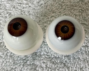 German Hollow Glass Doll Eyes.
