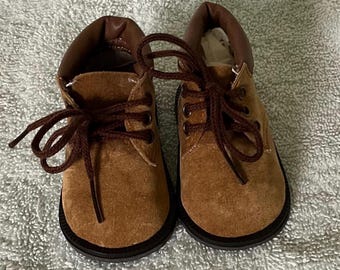Kemper Light Brown Faux Suede Doll Short Boots.