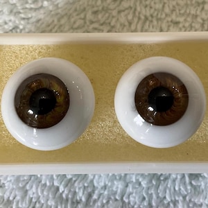 Ojos de muñeca de cristal natural - 22 mm - Varios colores