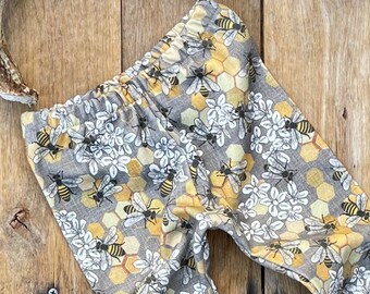 Baby Pants Bees Organic Cotton | Gender Neutral Baby Pants | Baby Boy Pants | Baby Girl Pants