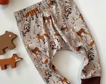 Organic Baby Joggers Woodland Winter | Baby Leggings | Gender Neutral Baby Pants | Baby Boy Pants | Baby Girl Pants