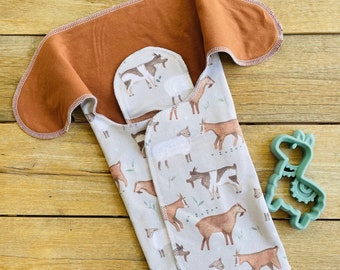 Bamboo Stretchy Preflat Goat and Sheep Farm | Newborn | One Size | OS Cloth  Diaper | Preflat Cloth Diaper | Bamboo Cotton Diaper - Etsy