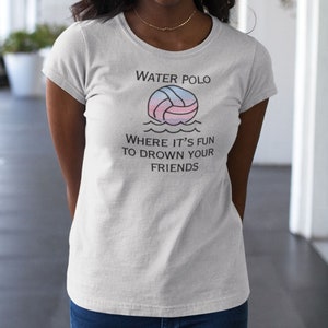 Camisa de waterpolo divertida, camiseta de waterpolo para mujer, camisa de waterpolo colorida, regalo de waterpolo