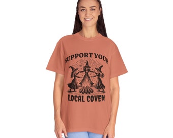 Unterstützen Sie Ihr lokales Coven Shirt Herbst Komfort Farben Shirt Witchy Shirt Halloween Shirt