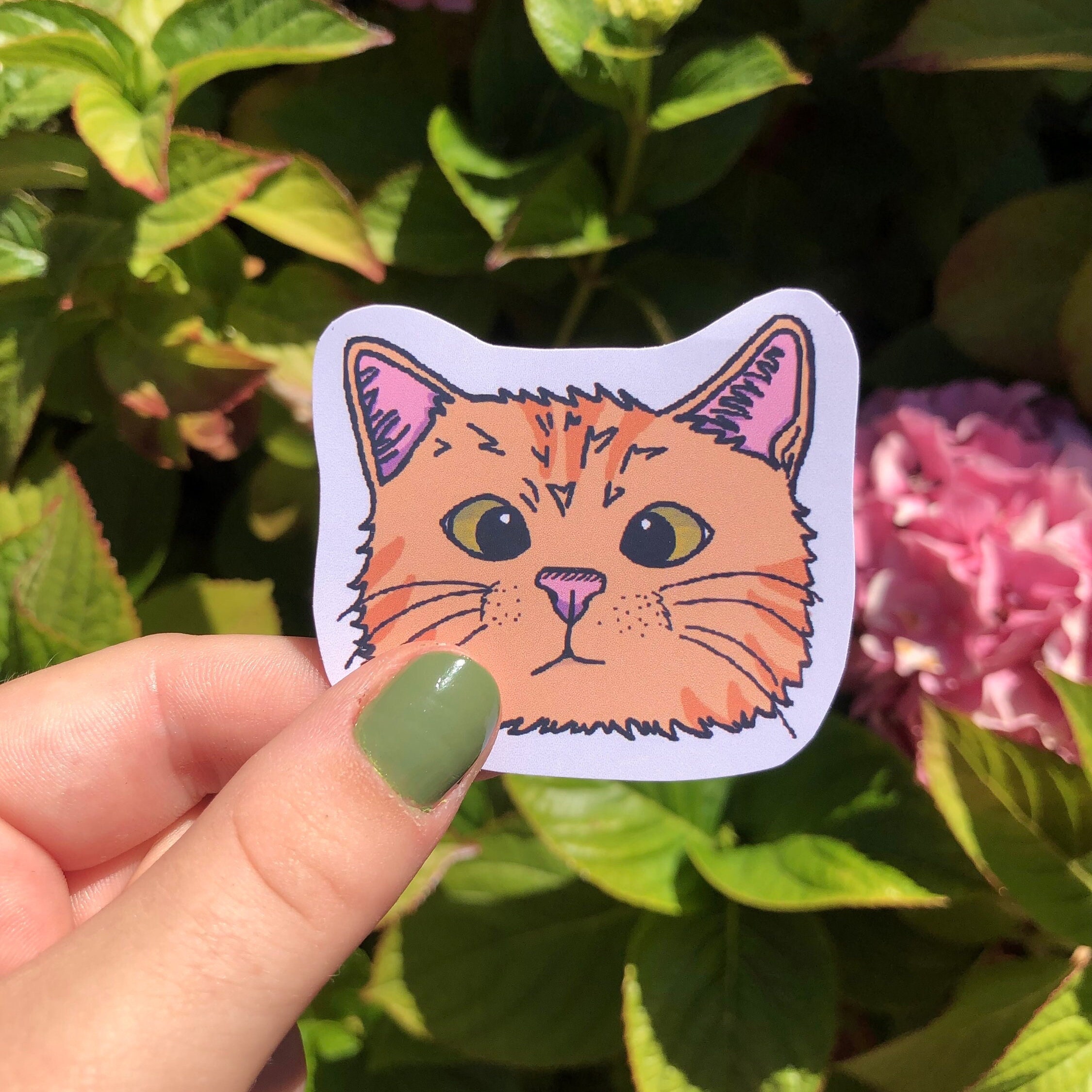 Orange Tabby Cat Sticker | Kitten Sticker | Cute Animal Sticker - Etsy