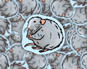 Fluffy Rat Sticker | Cute Animal Sticker