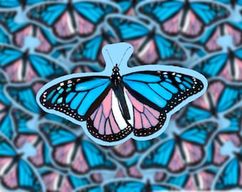 Adesivo farfalla trans / orgoglio transgender / adesivo LGBTQ+