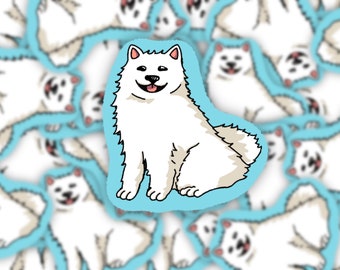 Fluffy White Dog | Cute Puppy | Animal Sticker