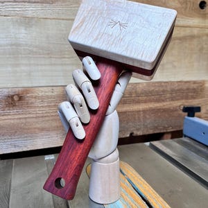 Nezumi Mallet: Maple & Padauk Wood Lucky Rat Mallet