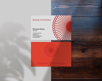 Premium Business Card Mock-ups - 2 PSD files with smart objects