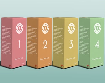 Product Box Mock-up - 3 PSD files with smart objects