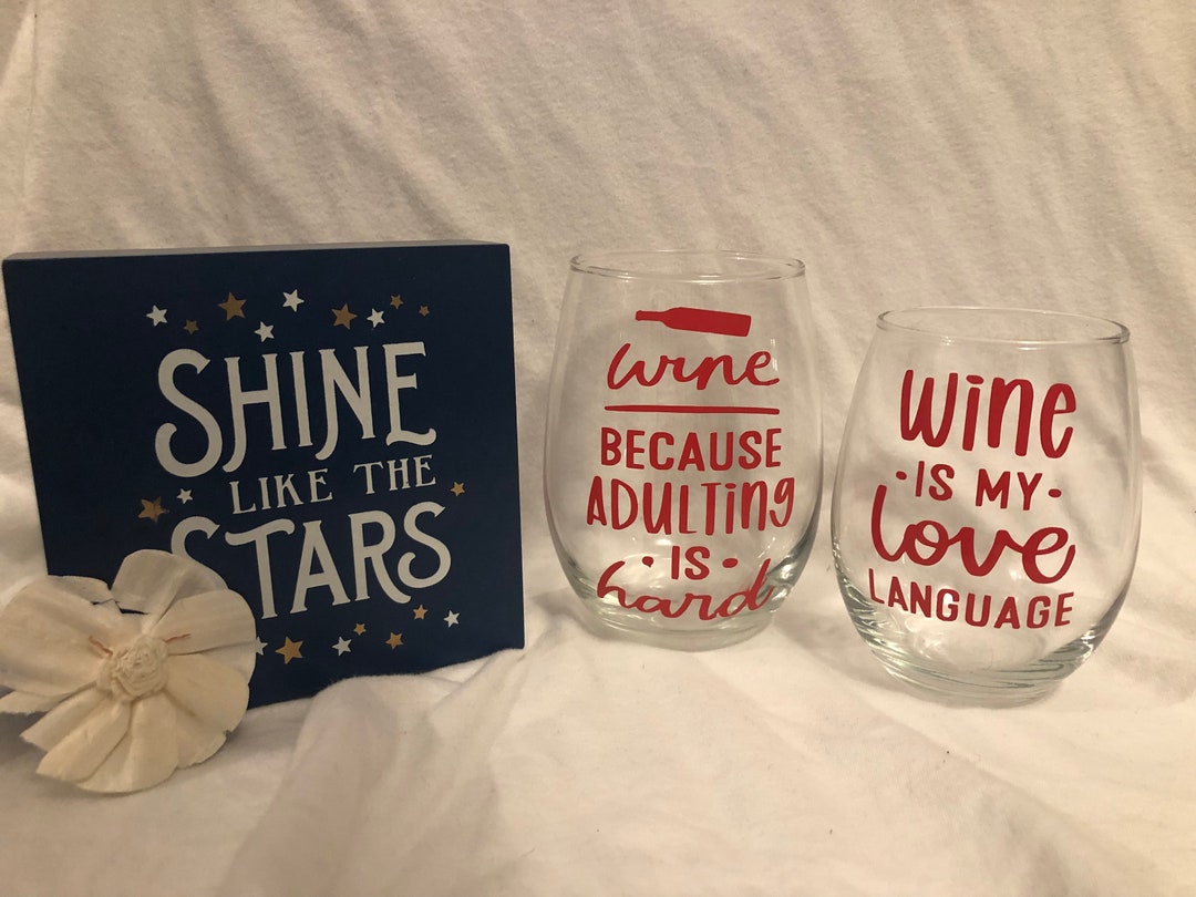 Wine Glasses, Custom Made Glass, Etsy