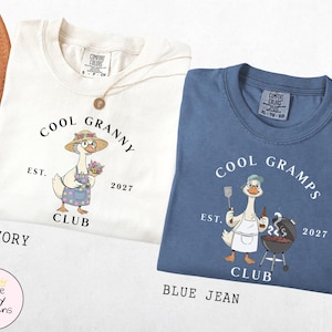 Comfort Colors® Grandparents Matching Shirts: Silly Goose Club Tee, New Pregnancy Announcement Tshirt, First Time Grandparent Gift image 1