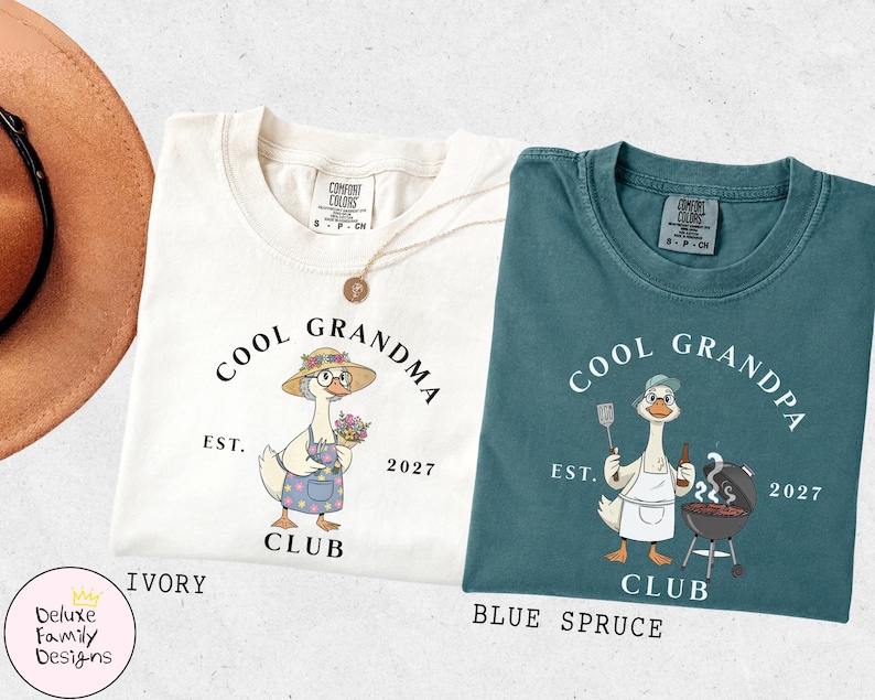 Comfort Colors® Grandparents Matching Shirts: Silly Goose Club Tee, New Pregnancy Announcement Tshirt, First Time Grandparent Gift image 10