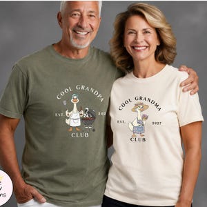 Comfort Colors® Grandparents Matching Shirts: Silly Goose Club Tee, New Pregnancy Announcement Tshirt, First Time Grandparent Gift image 4