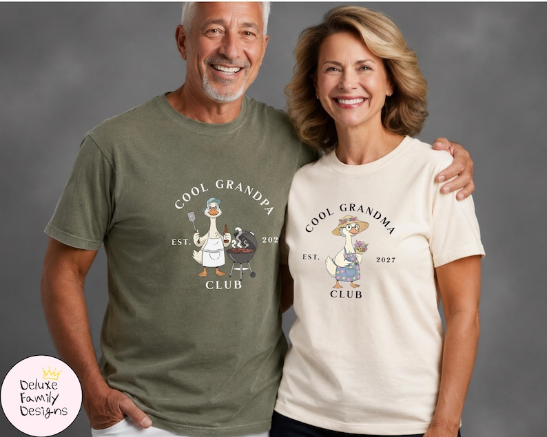 Comfort Colors® Grandparents Matching Shirts: Silly Goose Club Tee, New Pregnancy Announcement Tshirt, First Time Grandparent Gift image 4
