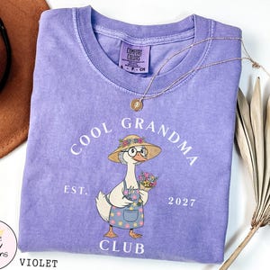 Comfort Colors® Grandparents Matching Shirts: Silly Goose Club Tee, New Pregnancy Announcement Tshirt, First Time Grandparent Gift image 9