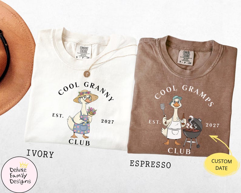 Comfort Colors® Grandparents Matching Shirts: Silly Goose Club Tee, New Pregnancy Announcement Tshirt, First Time Grandparent Gift image 3
