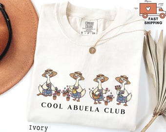 Comfort Colors® Abuela shirt, Gardening Grandma Goose Tee, promoted to abuela pregnancy announcement  Spanish, First Time Abuela Gift