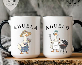 Personalized Abuela Abuelo Mugs, Gift For New Grandparents, Baby Announcement Mug, Mother's And Father's Day Spanish Coffee Cups