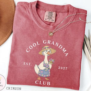 Comfort Colors® Grandparents Matching Shirts: Silly Goose Club Tee, New Pregnancy Announcement Tshirt, First Time Grandparent Gift image 6
