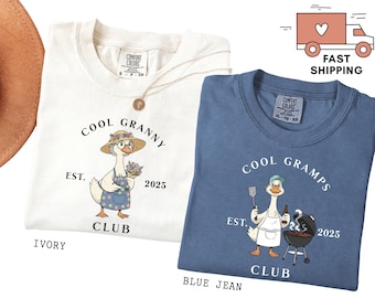 Comfort Colors® Grandparents Matching Shirts: Silly Goose Club Tee, New Pregnancy Announcement Tshirt, First Time Grandparent Gift