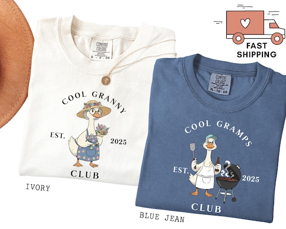 Comfort Colors® Grandparents Matching Shirts: Silly Goose Club Tee, New Pregnancy Announcement Tshirt, First Time Grandparent Gift