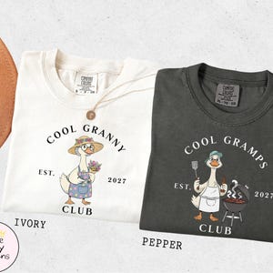 Comfort Colors® Grandparents Matching Shirts: Silly Goose Club Tee, New Pregnancy Announcement Tshirt, First Time Grandparent Gift image 8