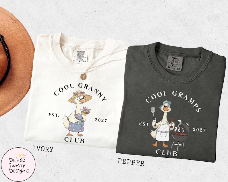 Comfort Colors® Grandparents Matching Shirts: Silly Goose Club Tee, New Pregnancy Announcement Tshirt, First Time Grandparent Gift image 8
