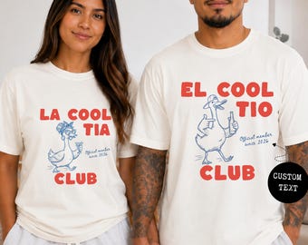 Personalized Aunt And Uncle Shirts, La Cool Tía Club Y El Cool Tío Club, Pregnancy Announcement  Spanish Funny Shirt, Tia y Tio Gift