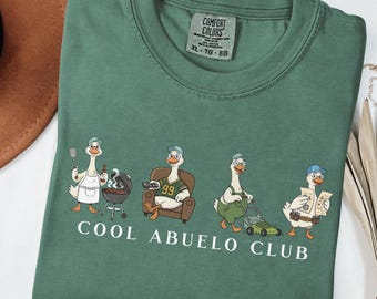 Comfort Colors® Abuelo Shirt, Funny Goose Grandpa Club Tee, pregnancy announcement grandparents Spanish Tshirt, First Time Grandpa Gift