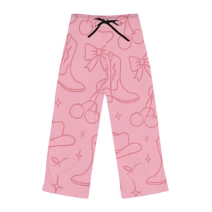 Damen Pyjama Hose - Süße Pink Ästhetische Country Western Pyjamas