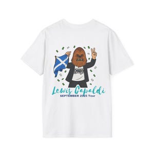 Lewis Capaldi Tour T-Shirt, Unisex Graphic Tee, Concert Apparel, Music Lover Gift, Festival Wear, Plant-Based Softstyle Tee