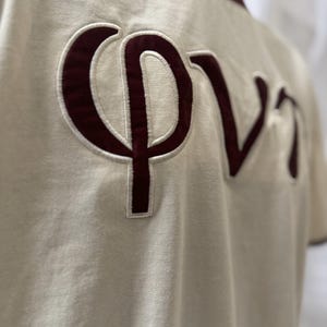 Camiseta Kappa Alpha Psi, camiseta Phi Nu Pi, ropa de fraternidad, ropa de la vida griega, camiseta con ribetes bordados, camiseta Nupe, artículos de Kappa