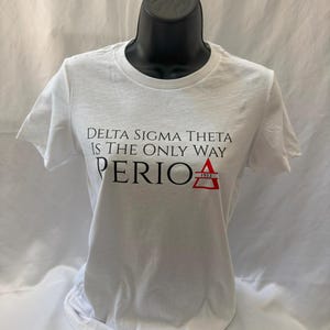 Delta Sigma Theta Period Women&#39;s Tee - Sorority T-Shirt, Greek Letter Shirt, College Apparel, Sisterhood Gift, Greek Life Clothing