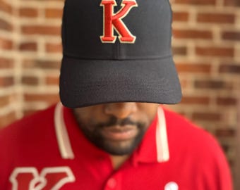 Kappa Alpha Psi Black 'K' Hat: 3D Embroidered Cap