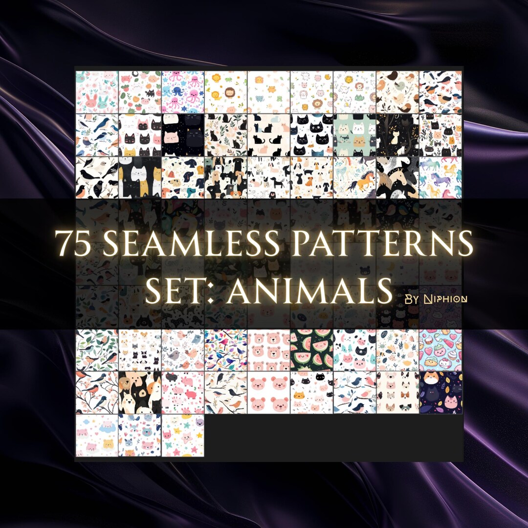 75 Seamless Cute Animal Patterns for Digital Art or for You Inzoi ...